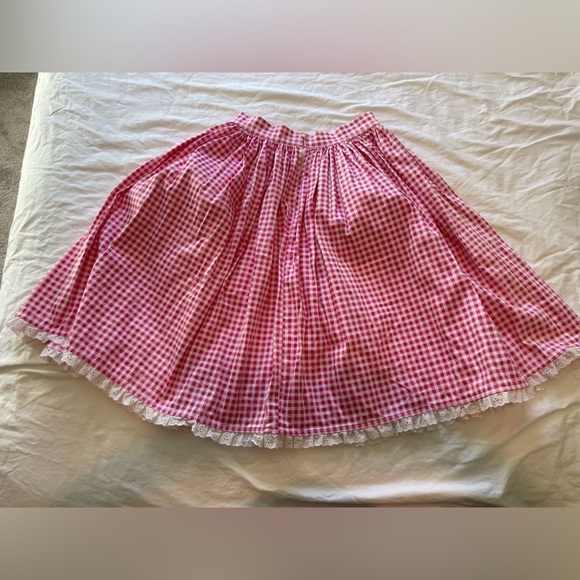 Pink Gingham Circle Skirt - Vixen by Micheline Pitt - Picture 2 of 3